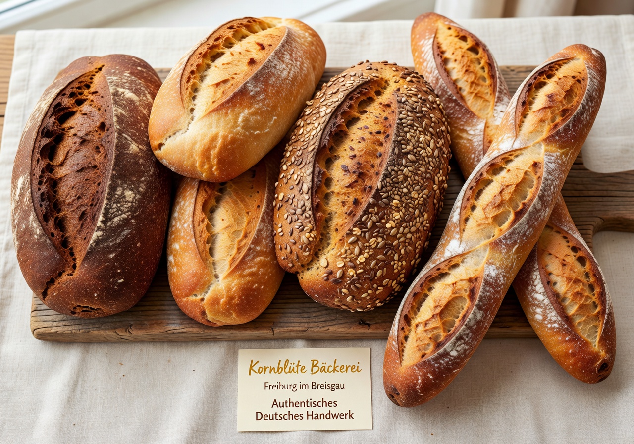 Bäckermeister formt Sauerteigbrot in der Kornblüte Backstube